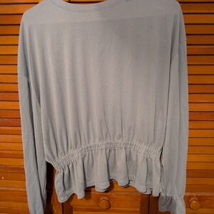 A New Day Women's Light Gray Long Sleeve Top